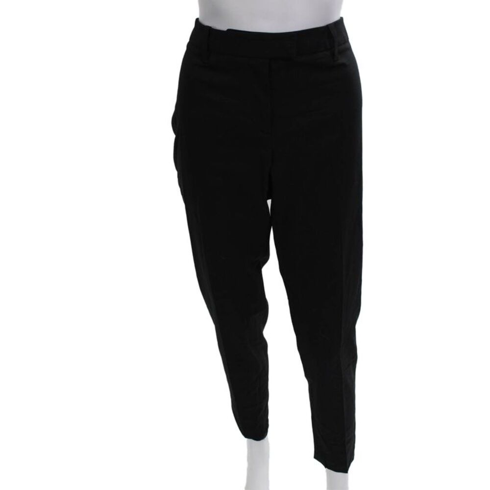 Altuzarra Womens Ankle Dress Pants Black Virgin Wool Button Size 40